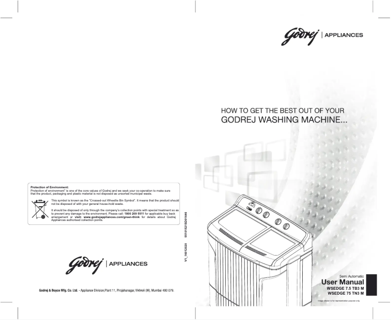Página 1 del manual Manual de usuario Godrej WSEDGE 75 TN3 M