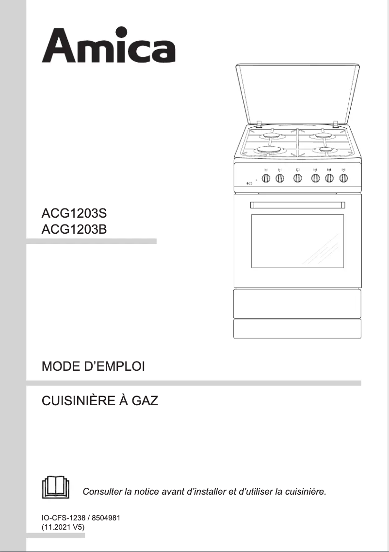Página nº 1 - Manual de usuario Amica ACG1203S