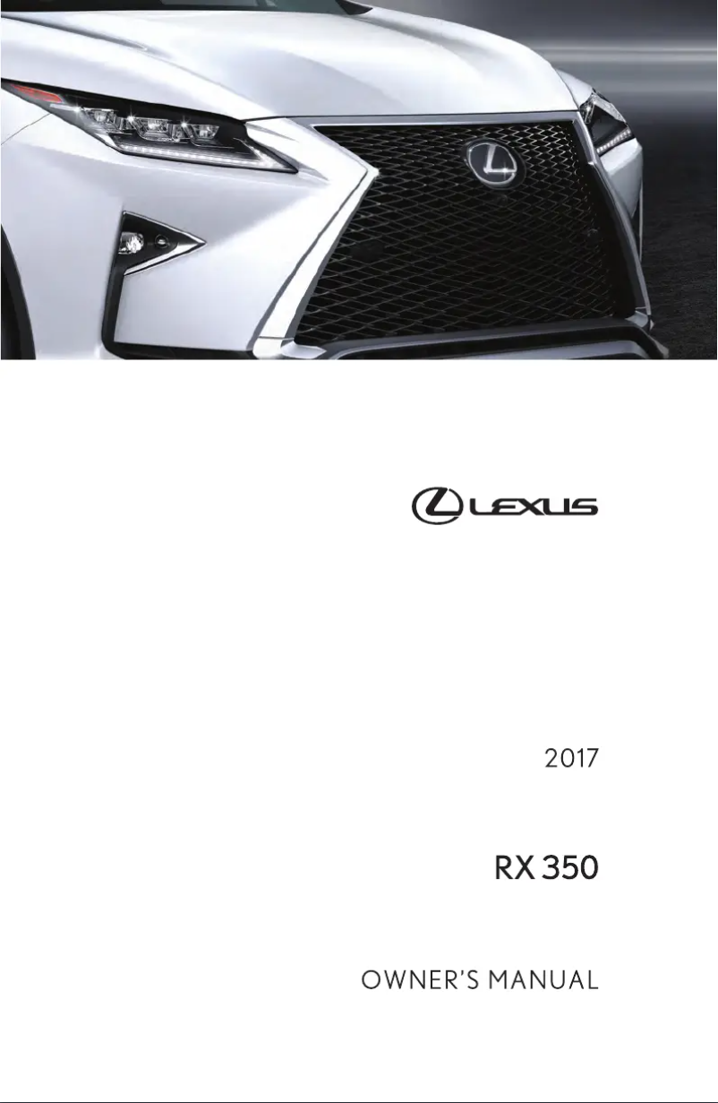 Página 1 del manual Manual de usuario Lexus RX 450h (2017)