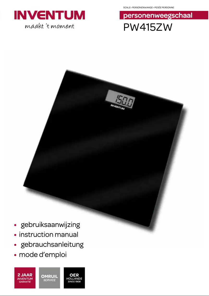 Página 1 del manual Manual de usuario Inventum PW415ZW