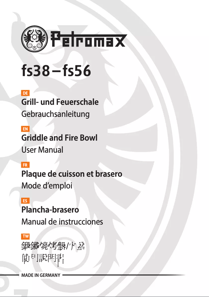 Imagen de la primera página del manual del dispositivo fs38