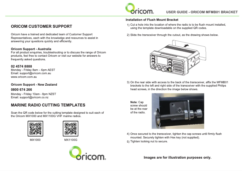 Página 1 del manual Manual de usuario Oricom MFMB01