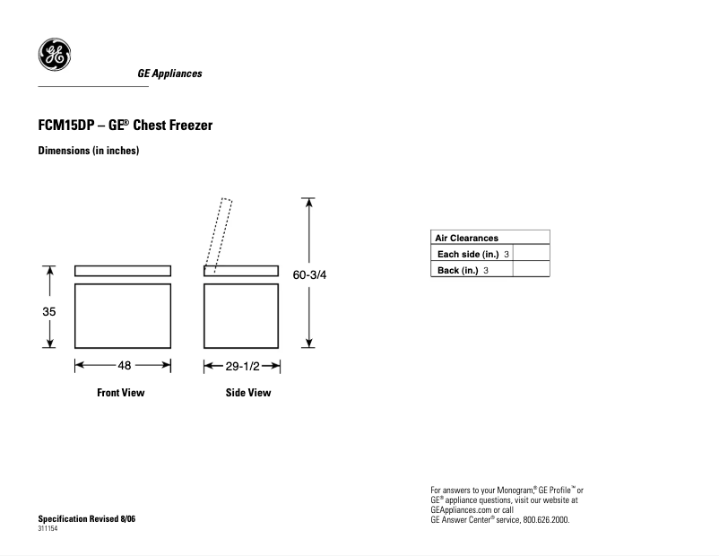 Imagen de la primera página del manual del dispositivo FCM15DPWH