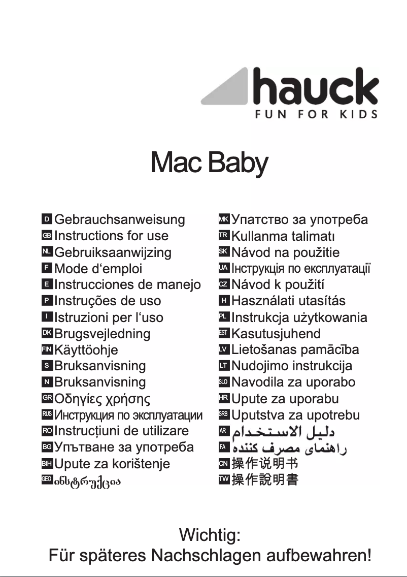 Página 1 del manual Manual de usuario Hauck Mac Baby