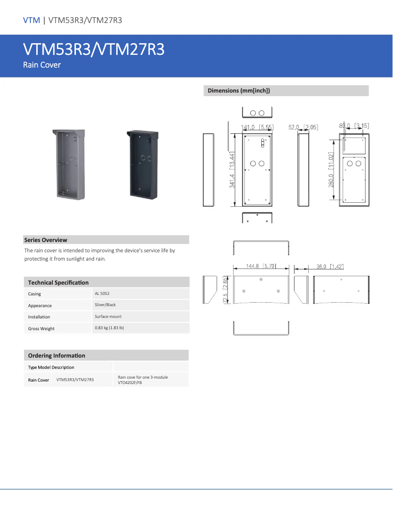Página nº 1 - Manual de usuario Dahua Technology VTM53R3