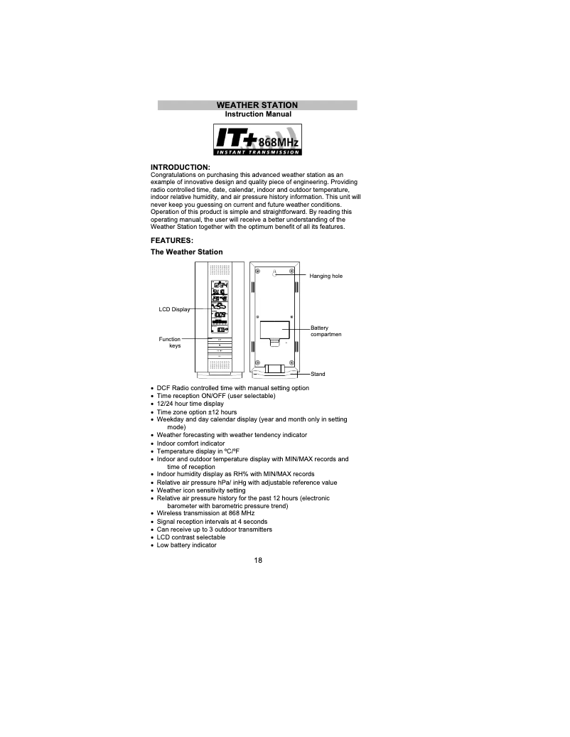 Página 1 del manual Manual de usuario TFA 35.1044.55.IT