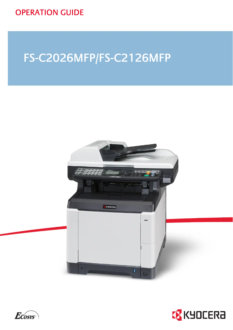 Imagen de la primera página del manual del dispositivo FS-C2026MFP/KL3