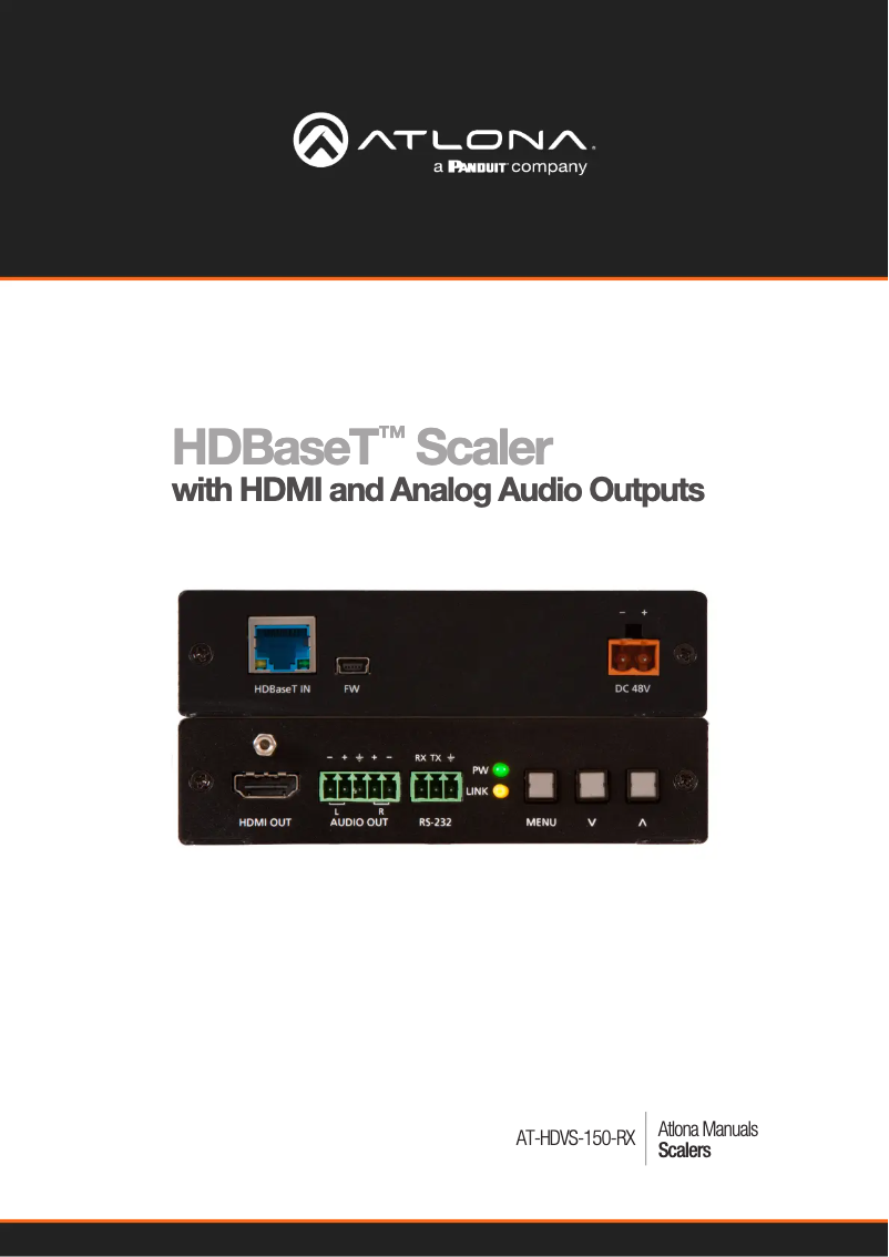 Imagen de la primera página del manual del dispositivo AT-HDVS-150-KIT