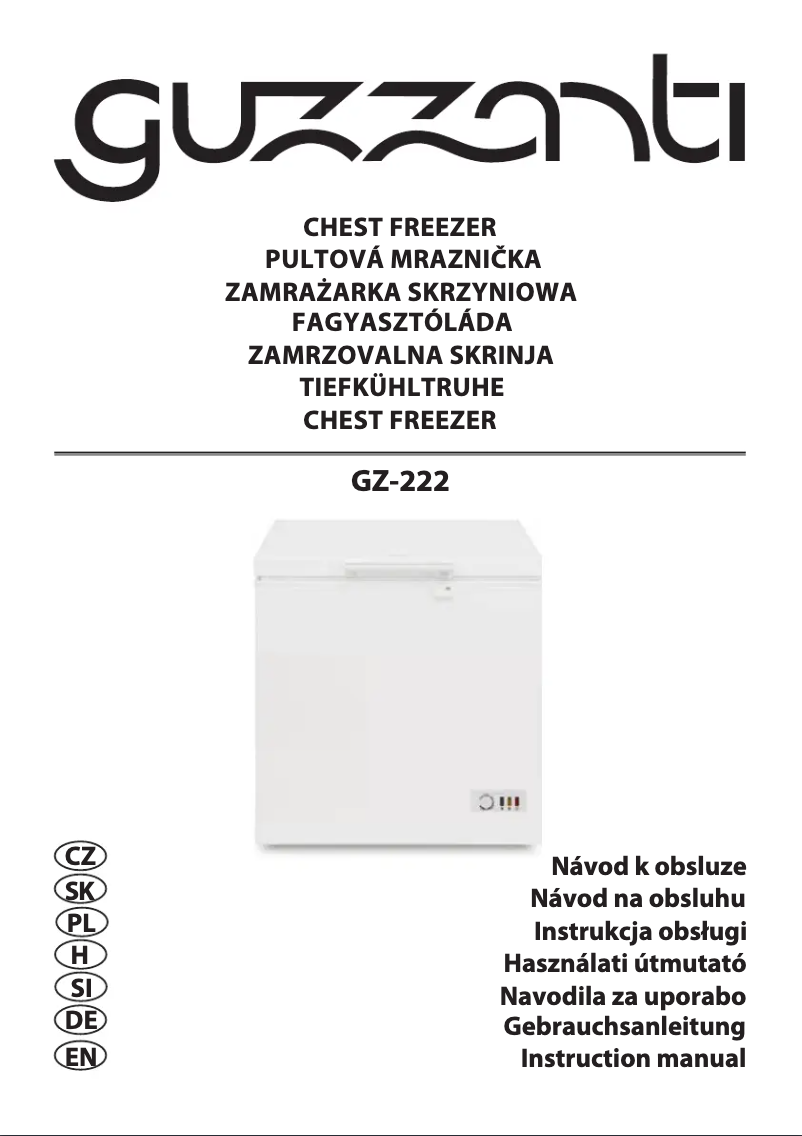 Imagen de la primera página del manual del dispositivo GZ 222