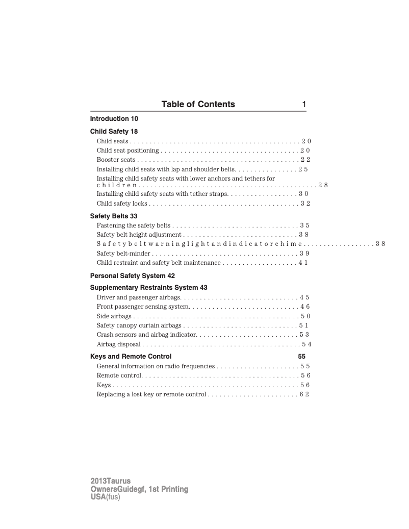 Imagen de la primera página del manual del dispositivo Taurus (2013)