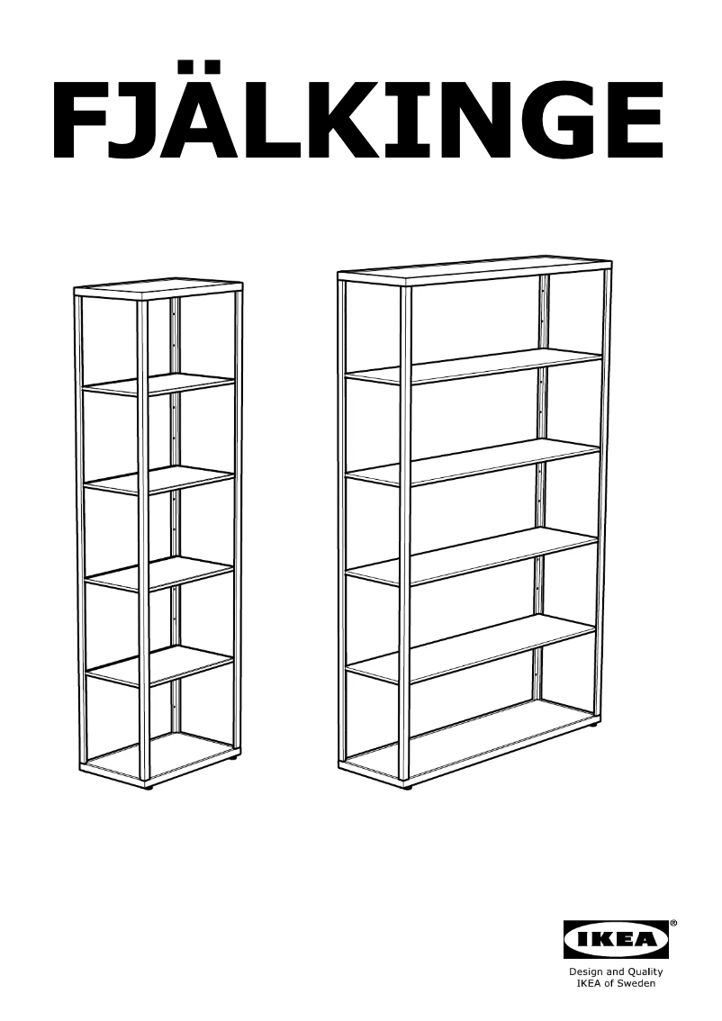 Página 1 del manual Manual de usuario Ikea FJALKINGE (118x35x193)