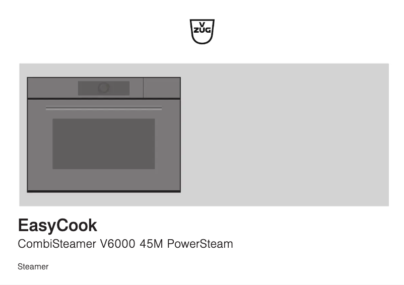 Página 1 del manual Guía de instalación V-Zug CombiSteamer V6000 45M PowerSteam