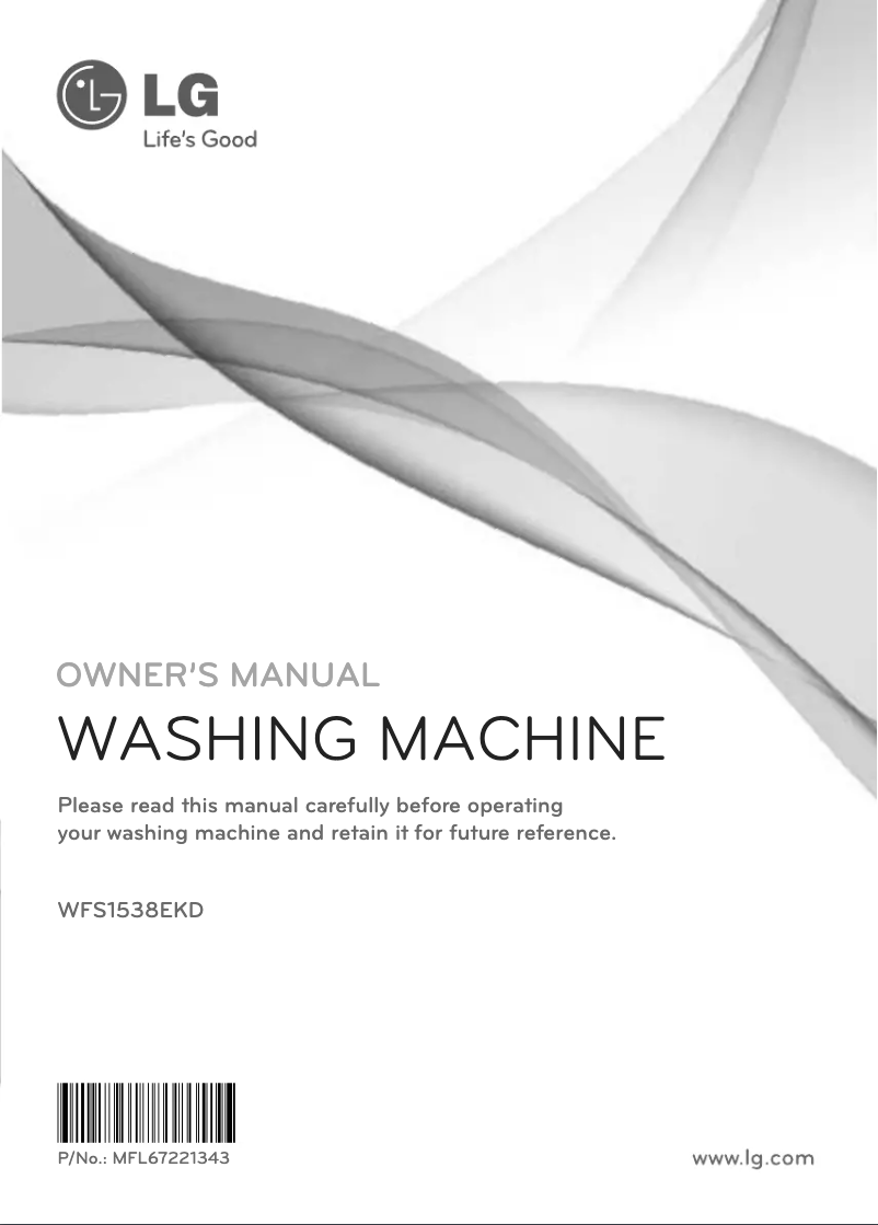 Imagen de la primera página del manual del dispositivo WFS1538EKD