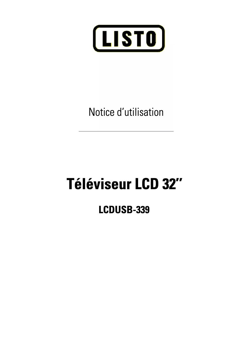 Página nº 1 - Manual de usuario Listo LCDUSB-339