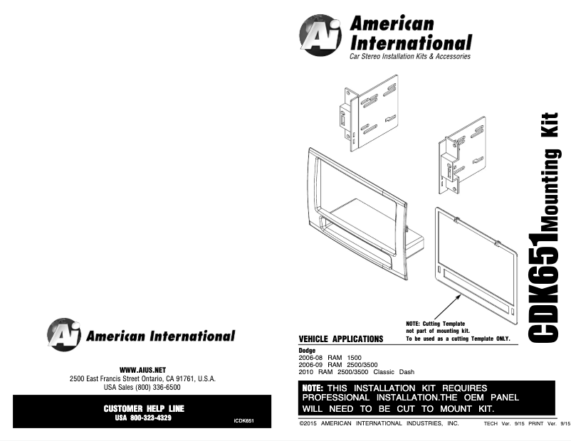 Imagen de la primera página del manual del dispositivo CDK651