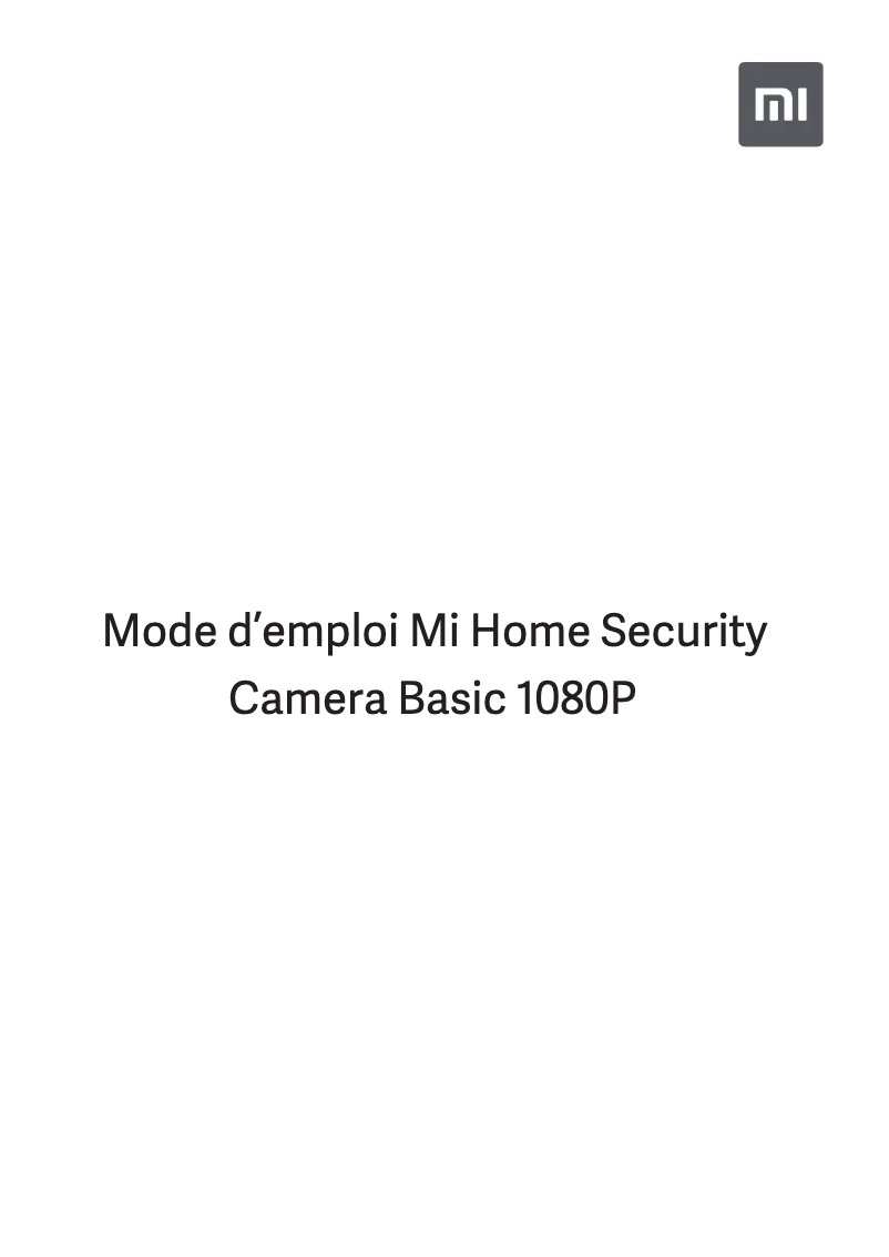 Imagen de la primera página del manual del dispositivo Mi Home Security Camera Basic 1080P