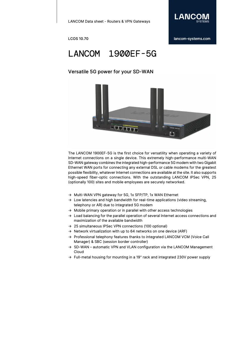 Imagen de la primera página del manual del dispositivo 1900EF-5G