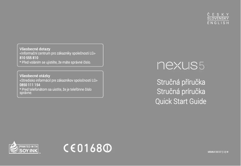 Imagen de la primera página del manual del dispositivo Nexus D821