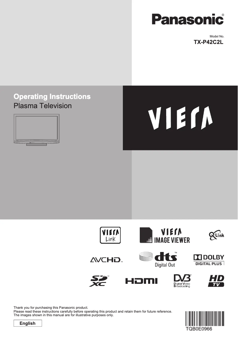 Imagen de la primera página del manual del dispositivo Viera TX-P42C2L