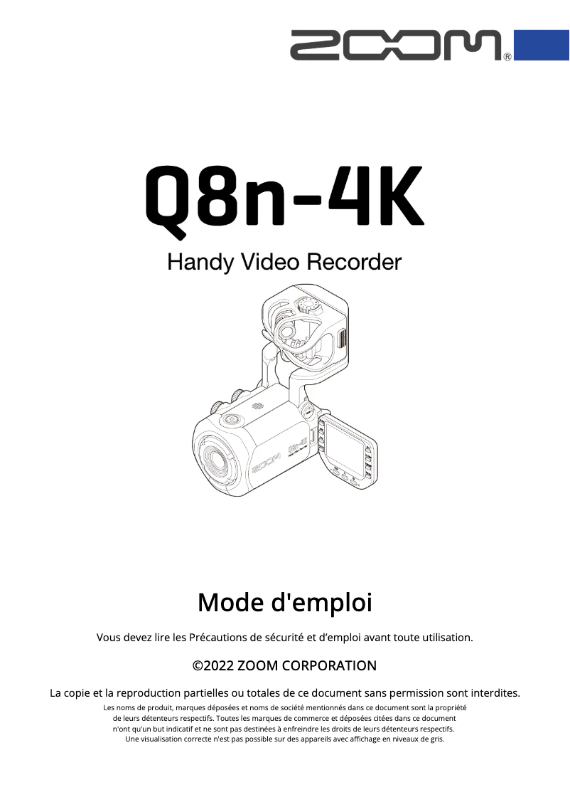 Página 1 del manual Manual de usuario Zoom Q8N-4K