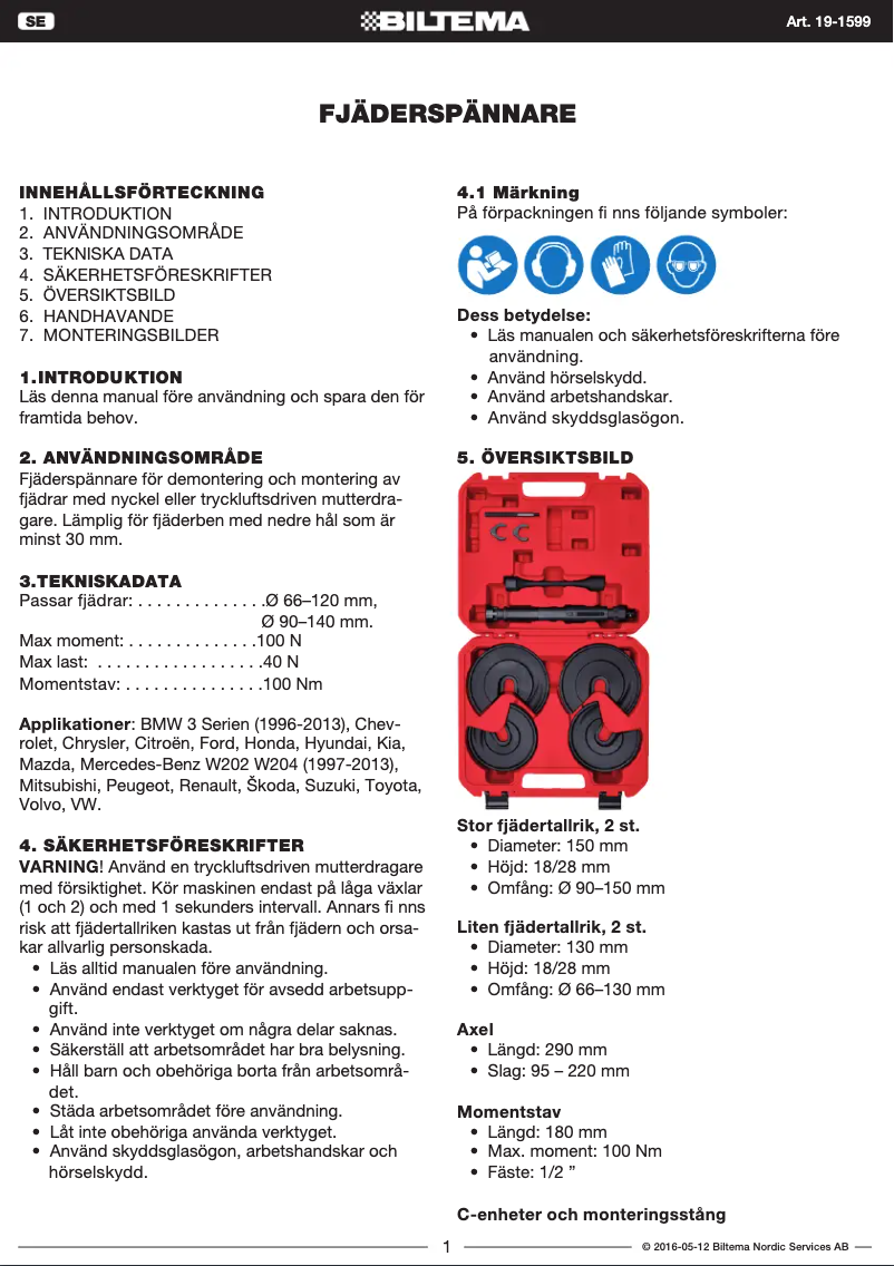 Imagen de la primera página del manual del dispositivo 19-1599