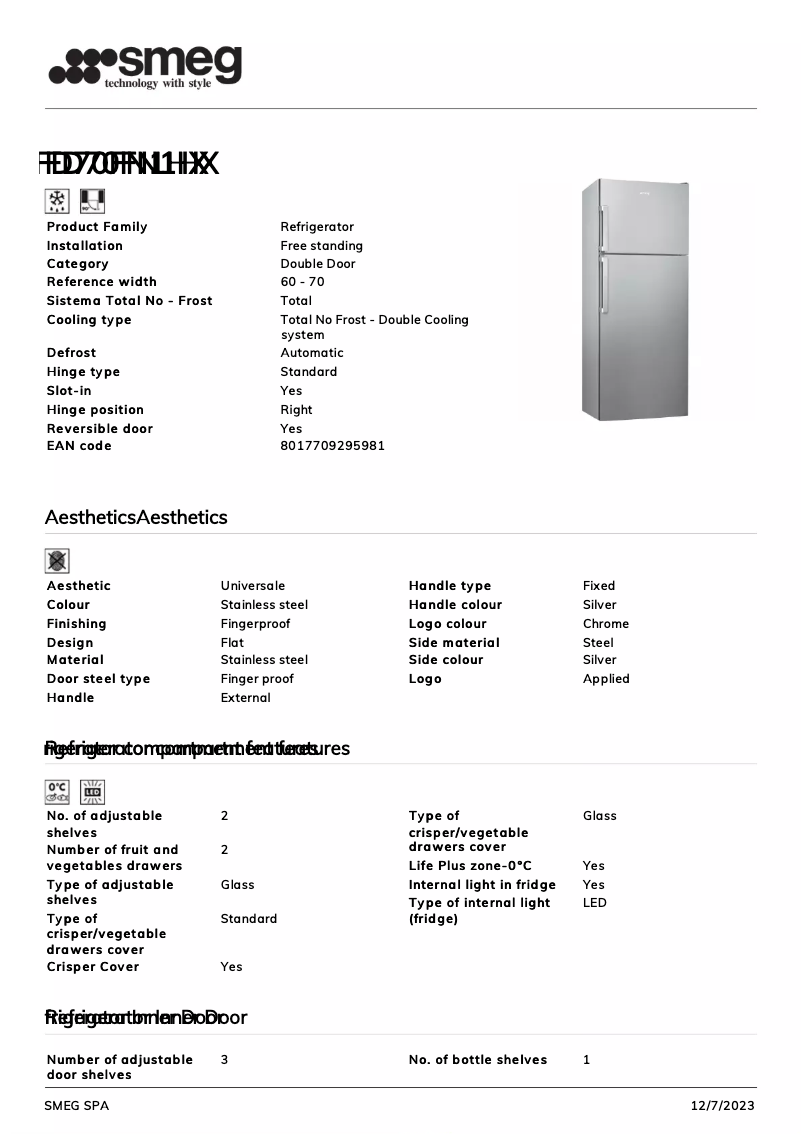 Imagen de la primera página del manual del dispositivo FD70FN1HX