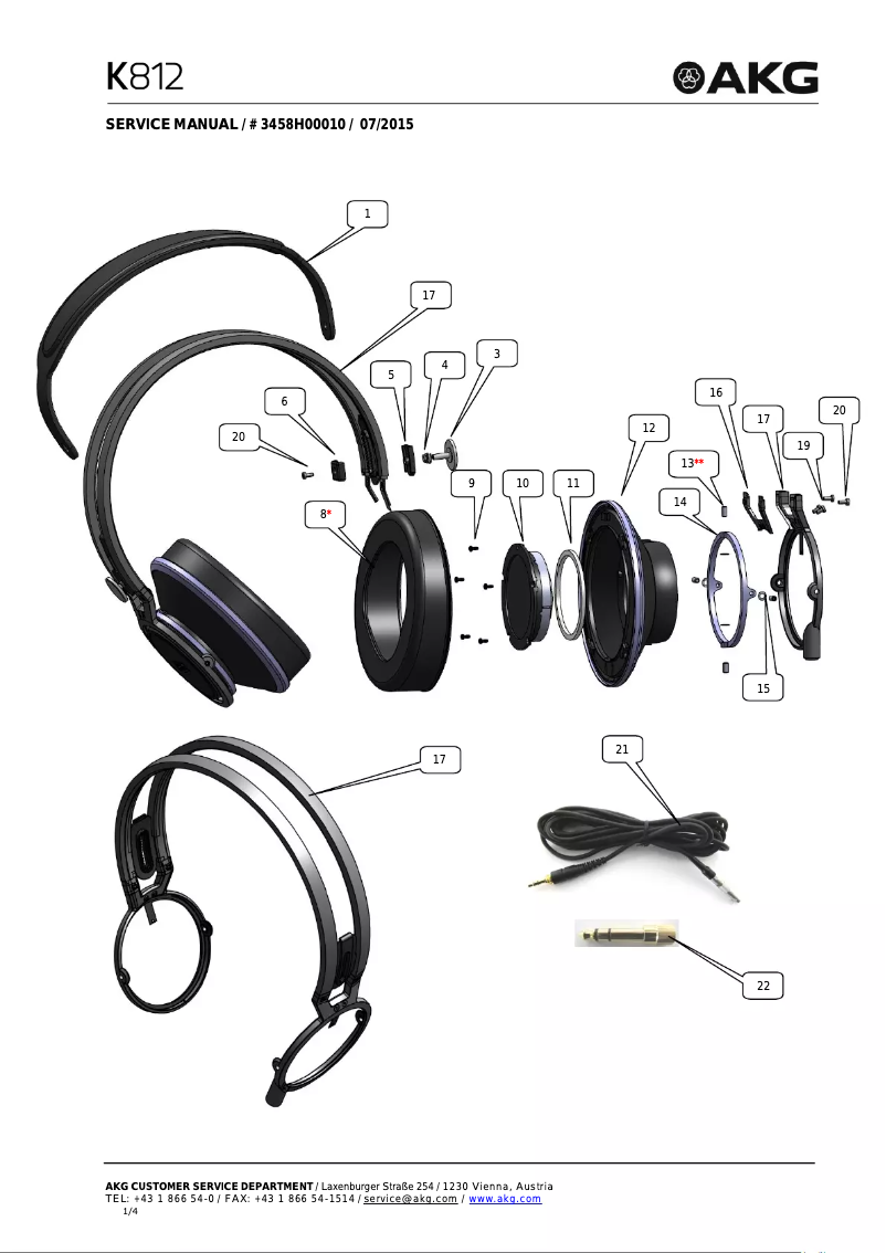 Página 1 del manual Manual de usuario AKG K812