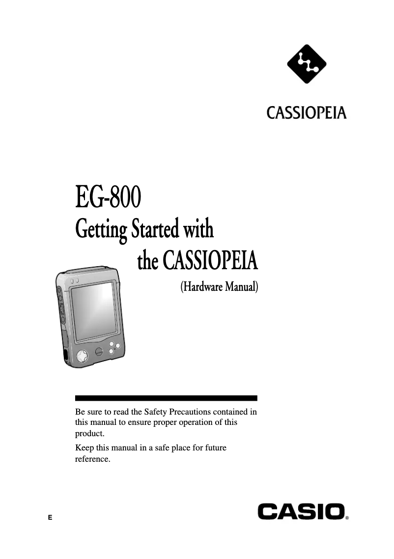 Página 1 del manual Manual de usuario Casio Cassiopeia EG-800