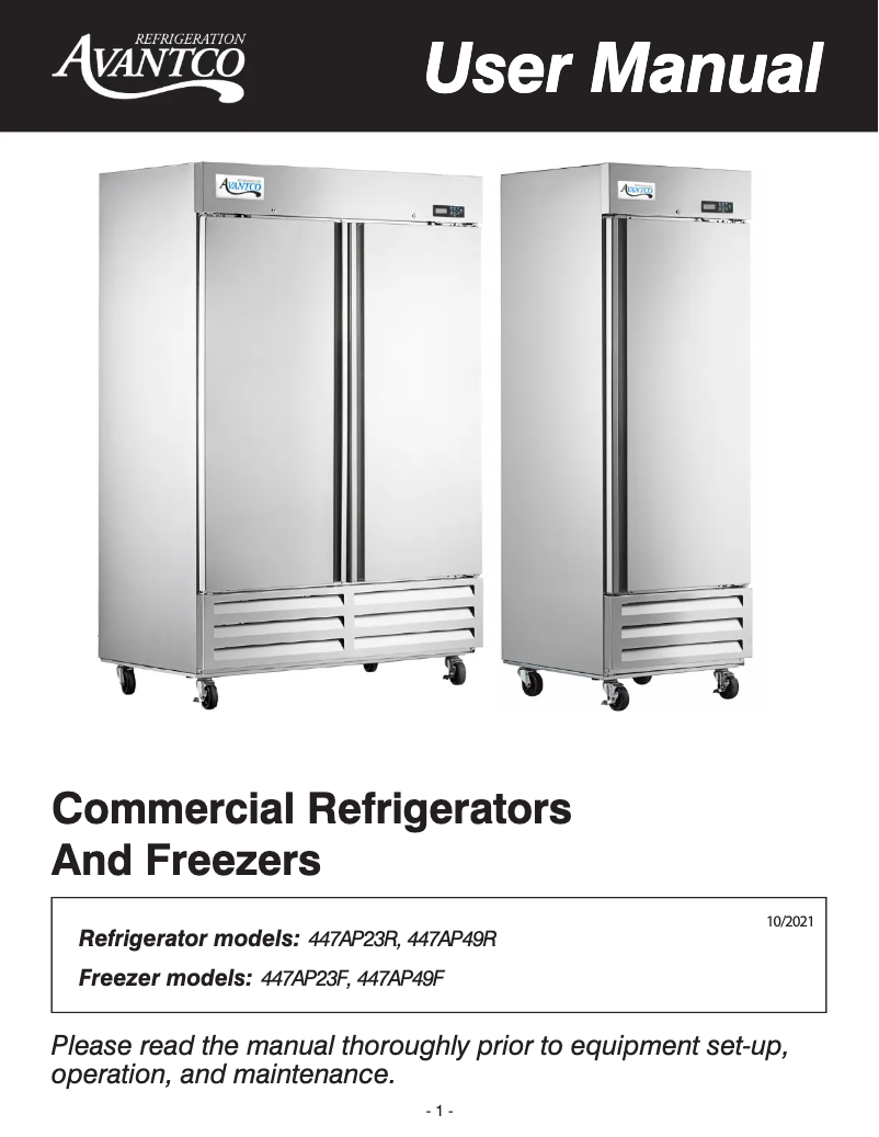 Imagen de la primera página del manual del dispositivo AP-49R