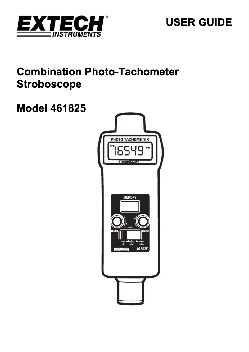Página 1 del manual Manual de usuario Extech 461825