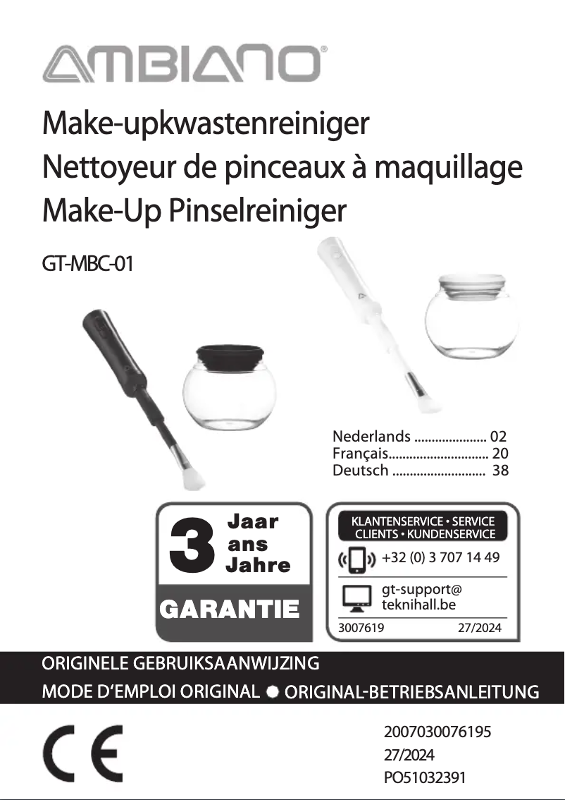 Imagen de la primera página del manual del dispositivo GT-LMB-01