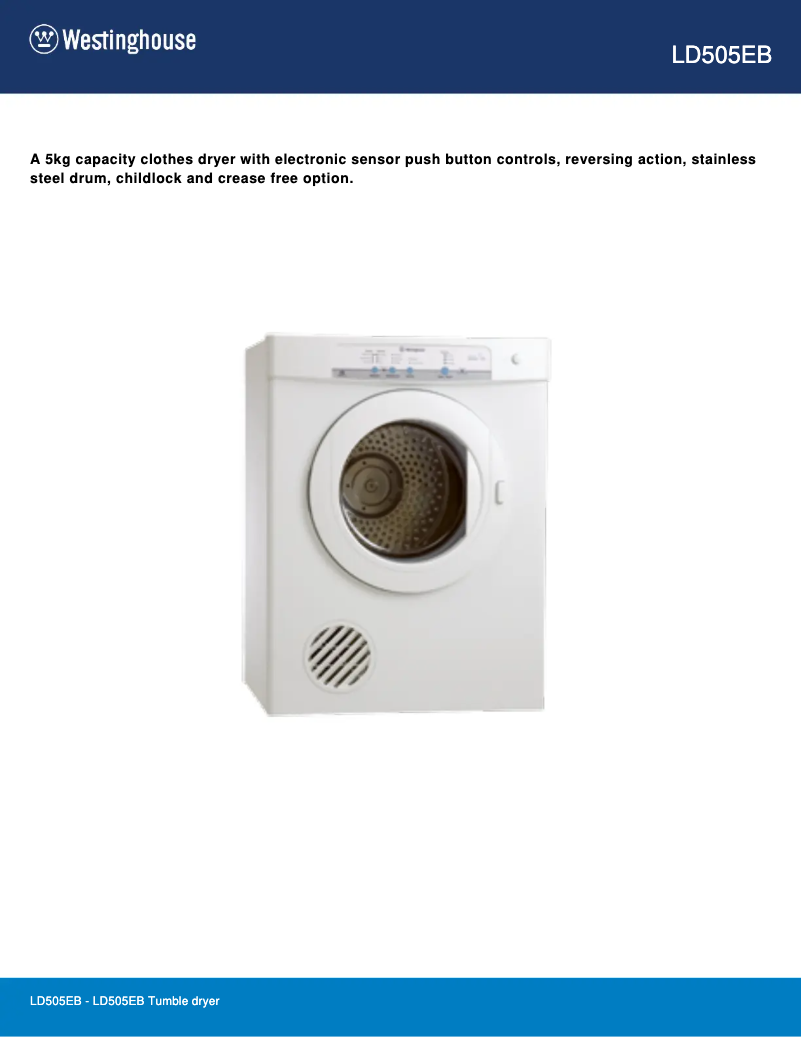 Imagen de la primera página del manual del dispositivo LD505EB