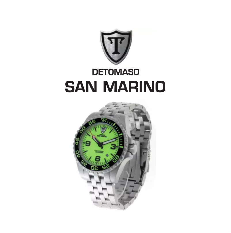 Página nº 1 - Manual de usuario Detomaso San Marino