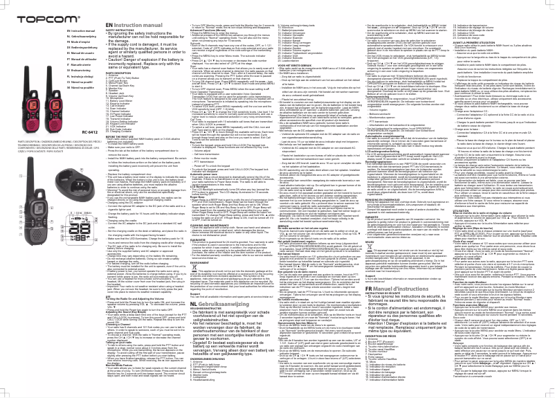 Imagen de la primera página del manual del dispositivo RC-6412