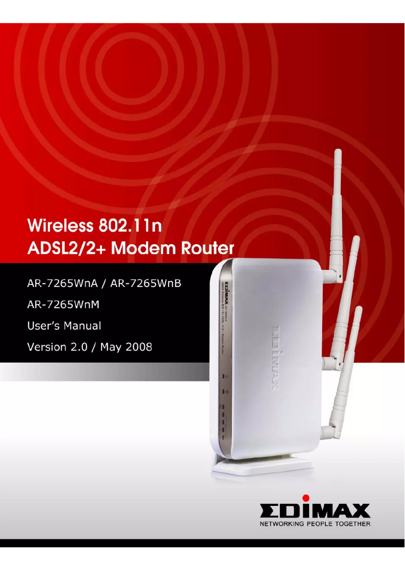 Imagen de la primera página del manual del dispositivo AR-7265WNM