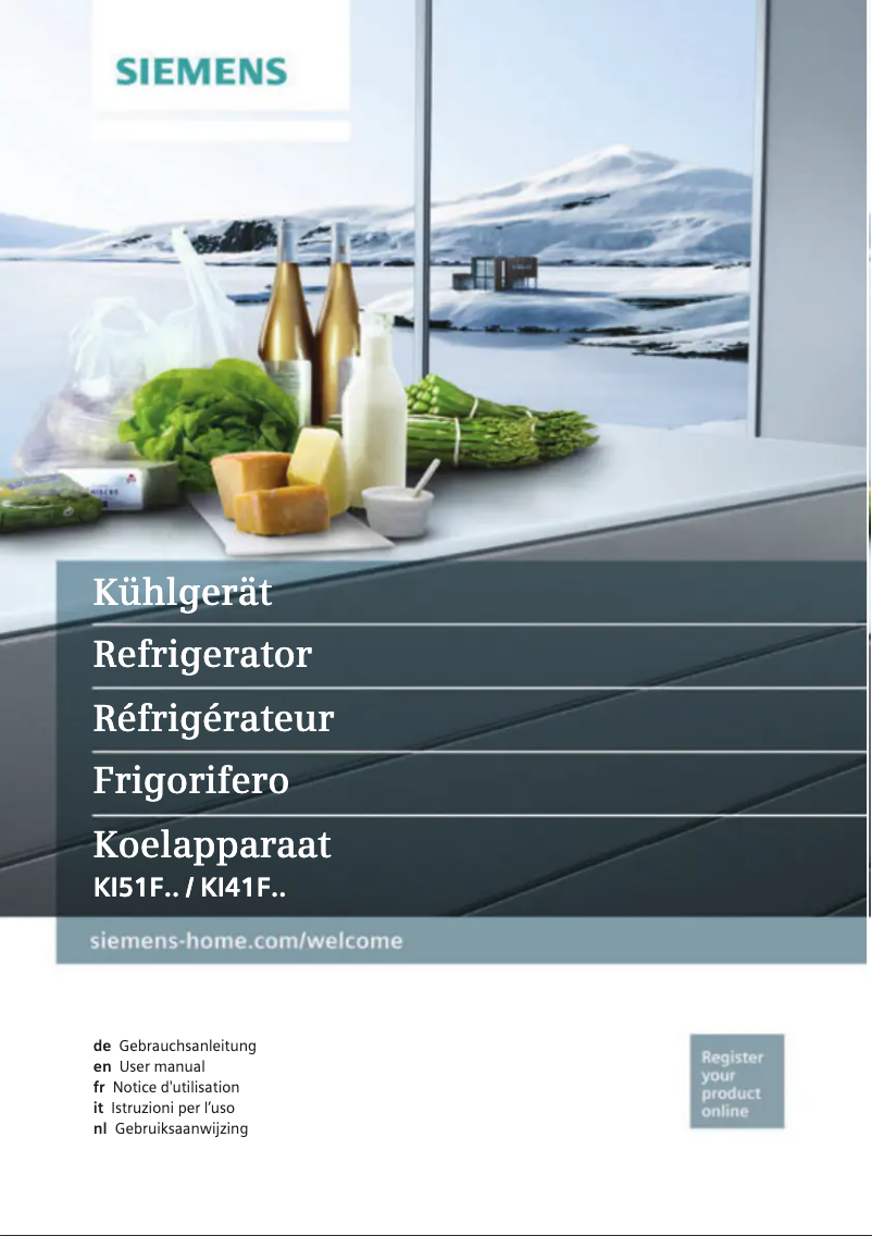 Página 1 del manual Manual de usuario Siemens KI51FAD30