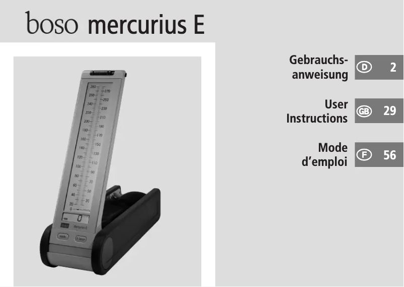 Página 1 del manual Manual de usuario Boso Mercurius E