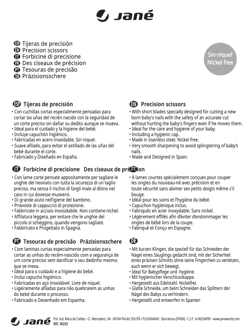 Imagen de la primera página del manual del dispositivo Scissors