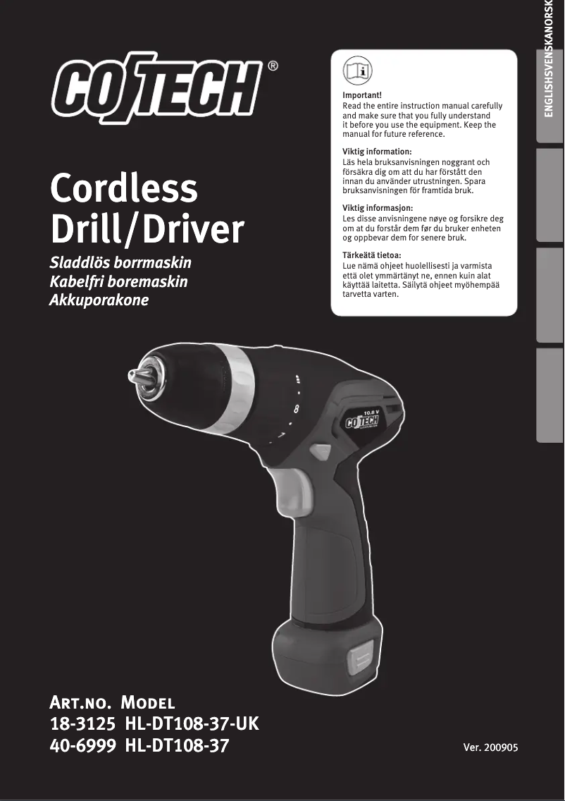 Imagen de la primera página del manual del dispositivo HL-DT108-37