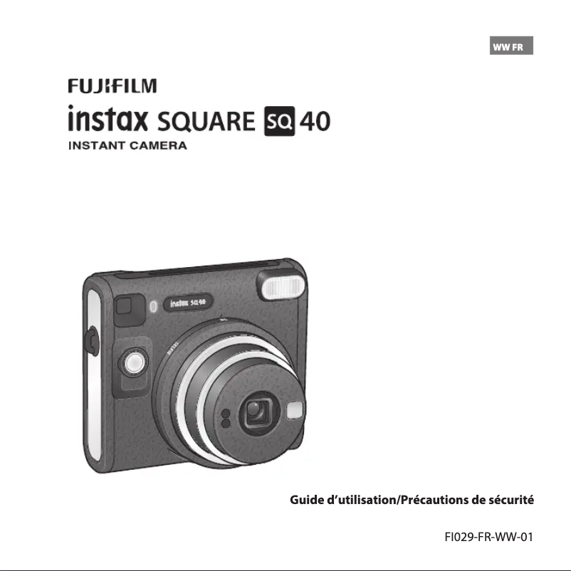 Imagen de la primera página del manual del dispositivo Instax Square SQ40