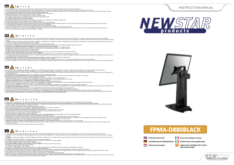 Imagen de la primera página del manual del dispositivo FPMA-D880