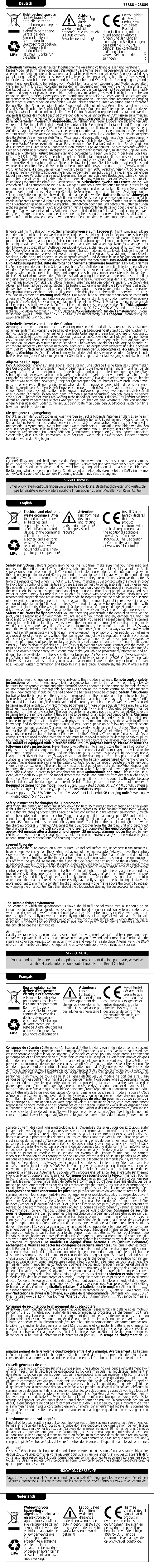 Página 1 del manual Manual de usuario Revell Nano Quad FUN