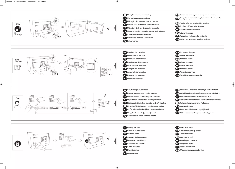 Imagen de la primera página del manual del dispositivo YSM 250 EG1