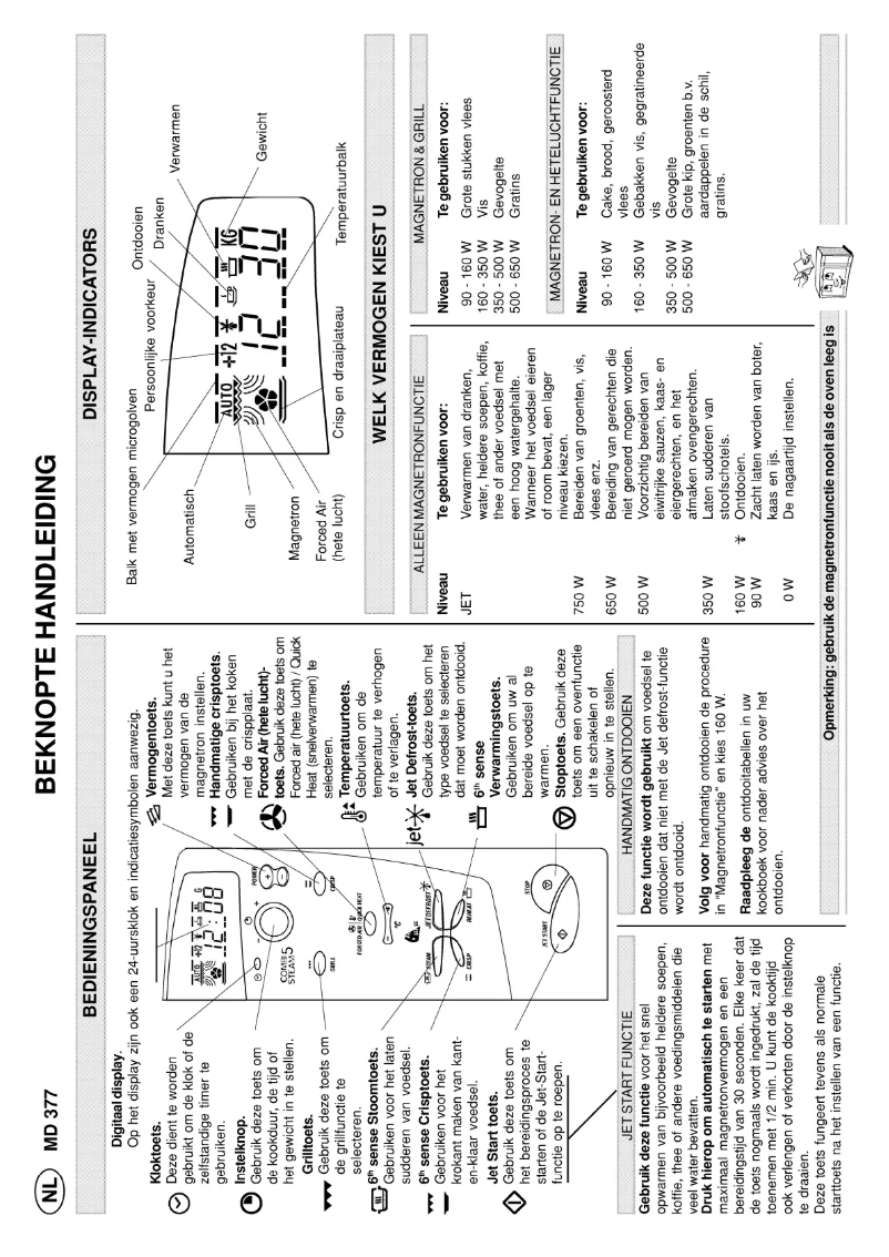 Página 1 del manual Manual de usuario Whirlpool MD 377