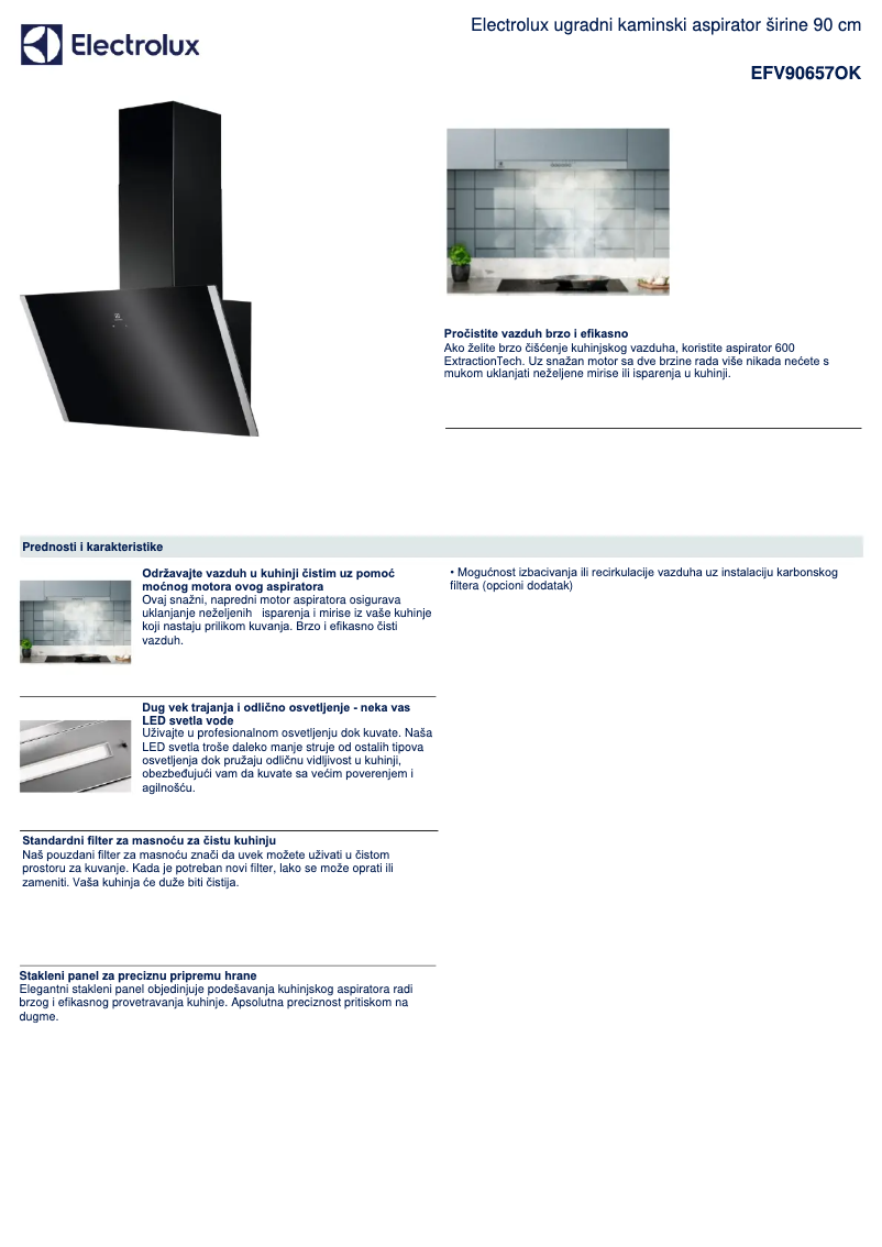 Imagen de la primera página del manual del dispositivo EFV90657OK