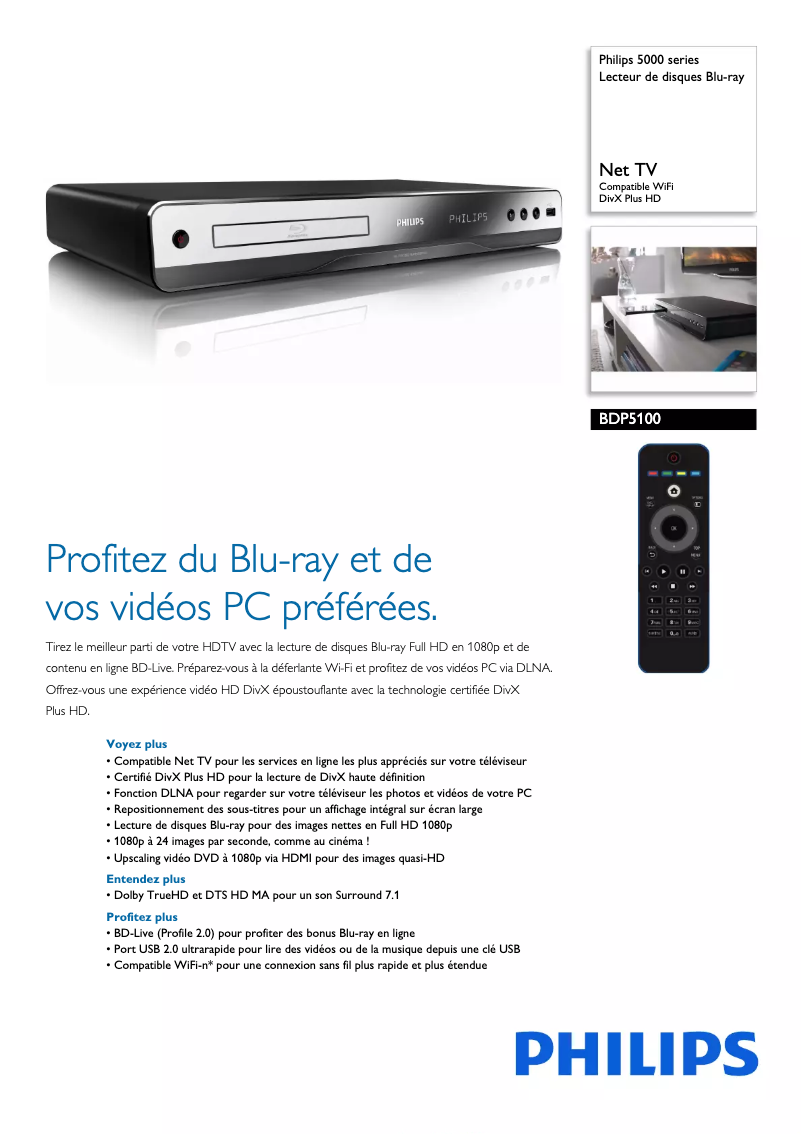 Imagen de la primera página del manual del dispositivo 5000 series BDP5100