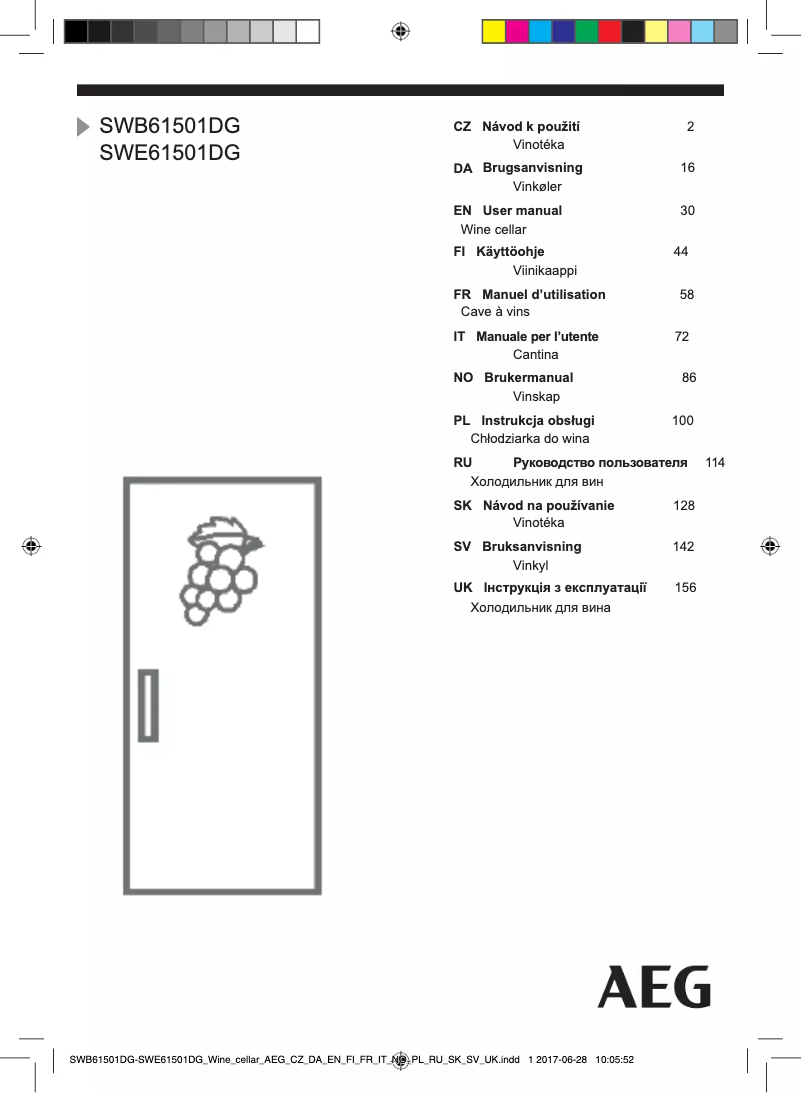 Imagen de la primera página del manual del dispositivo SWE61501DG