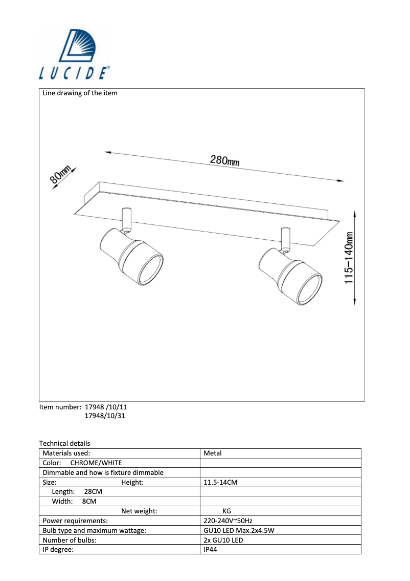 Imagen de la primera página del manual del dispositivo Sirene 17948/10/31