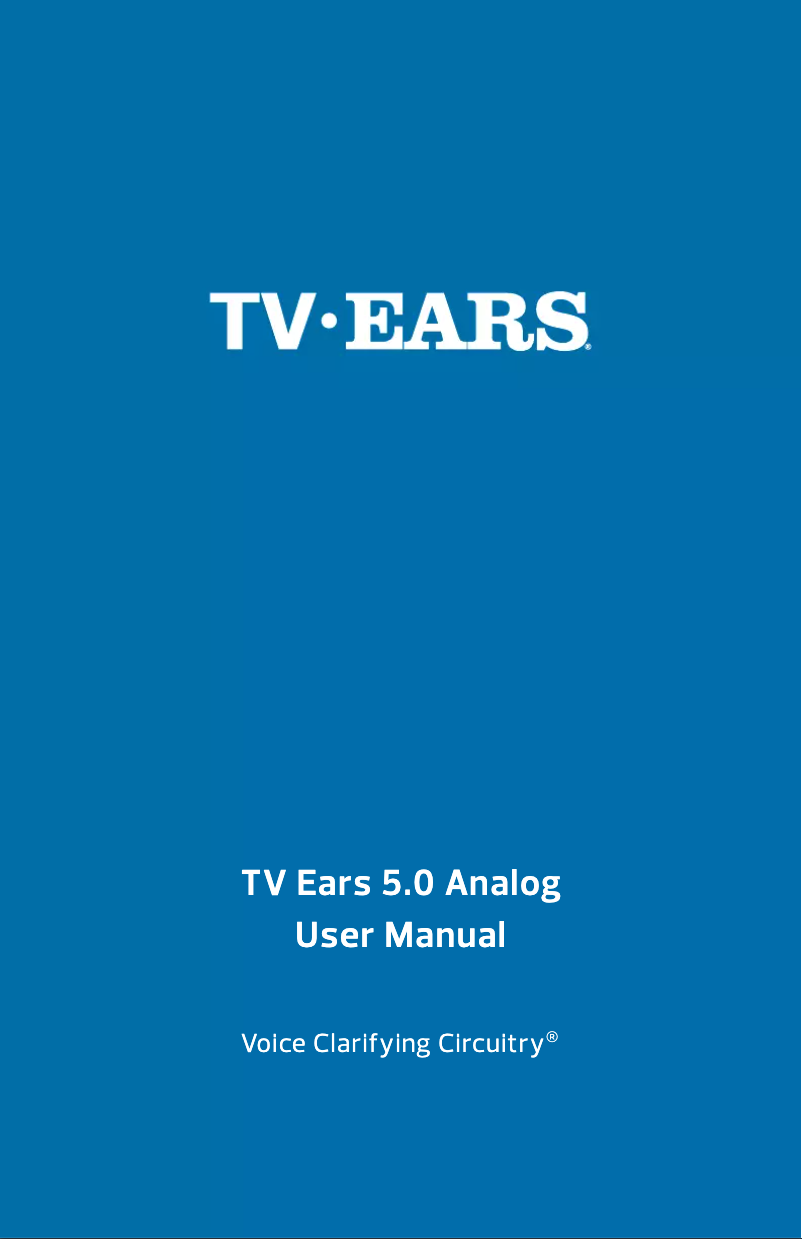 Página 1 del manual Manual de usuario TV Ears Analog 5.0