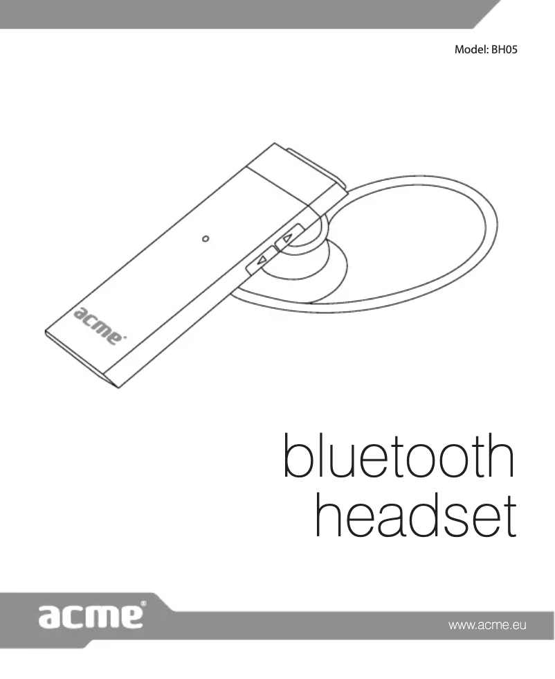 Imagen de la primera página del manual del dispositivo BH05